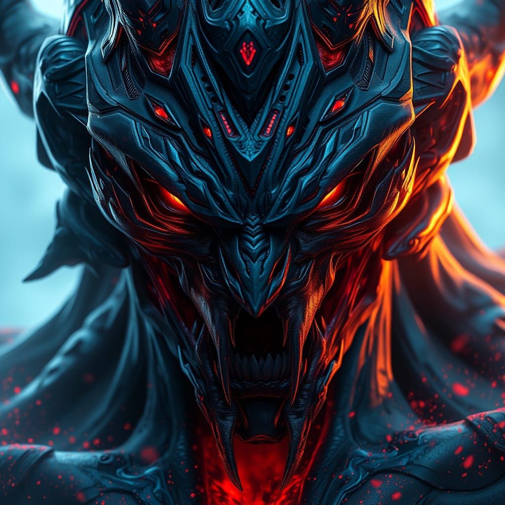 Abyss Monster Portrait in Hyperdetailed Style