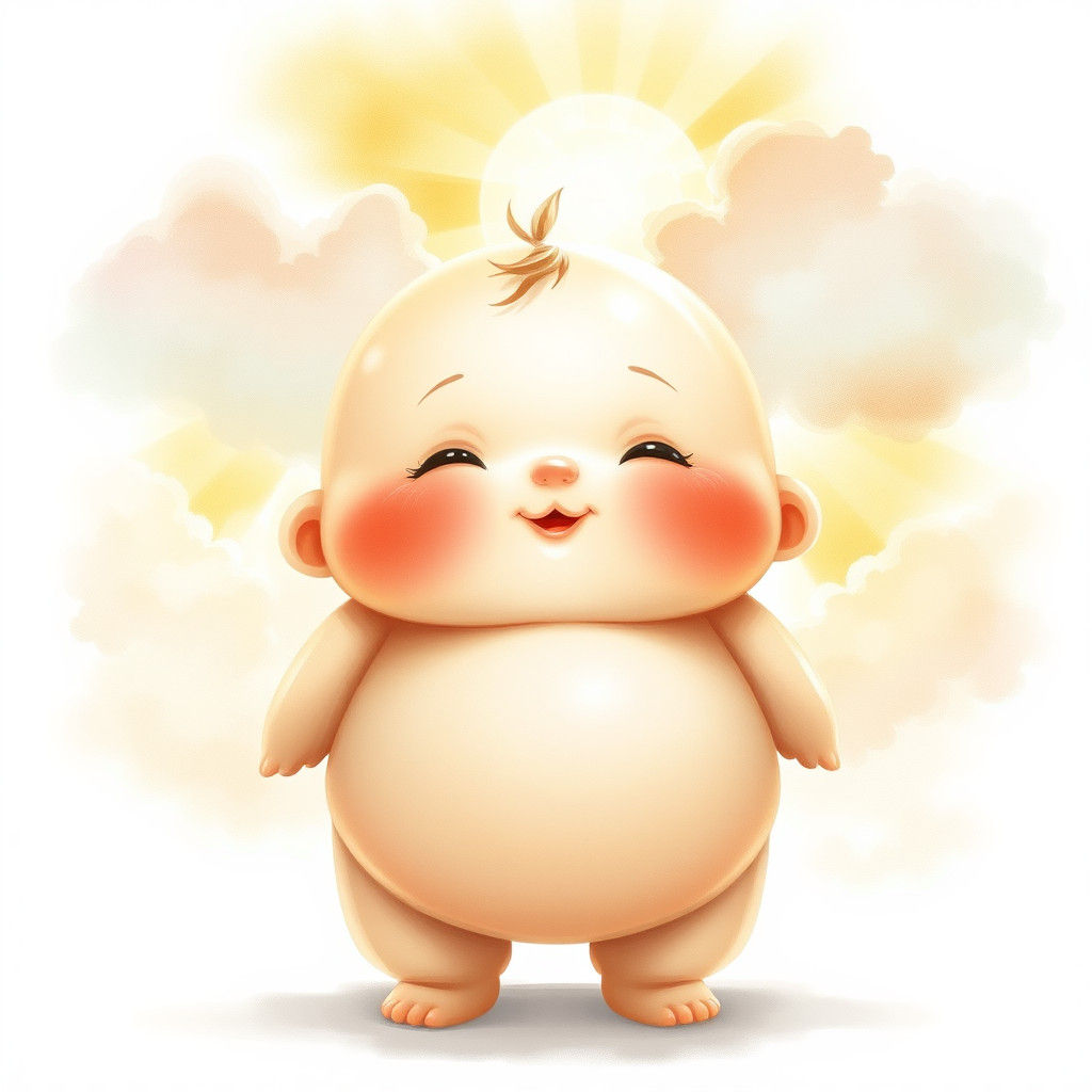 Angelic Child in Divine Sunshine: A Romanticist Vision