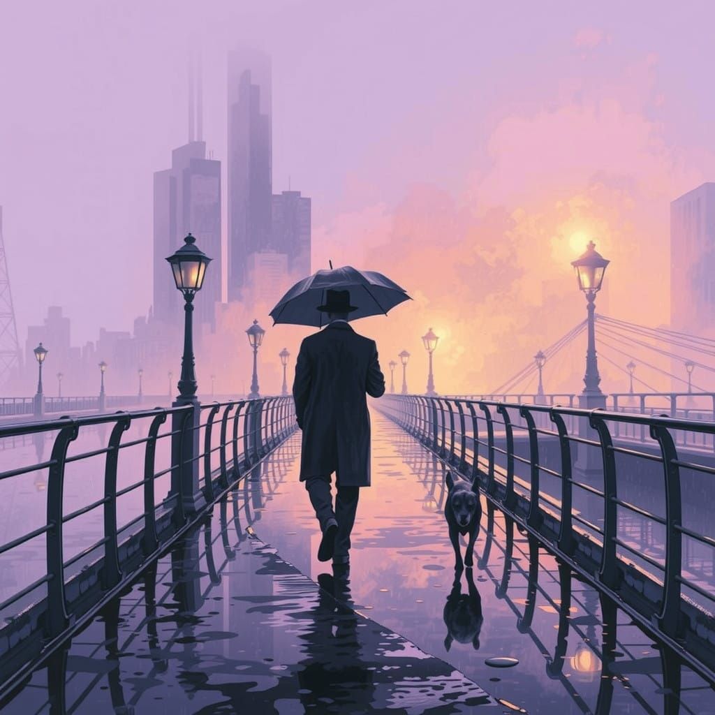 Dreamy City at Dawn, in Soft Focus