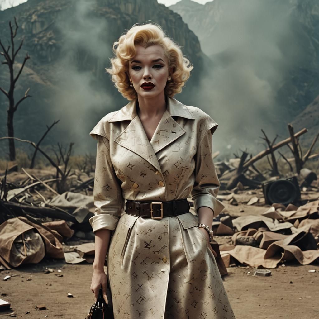 Marilyn Monroe in Louis Vuitton: Cinematic Film Still