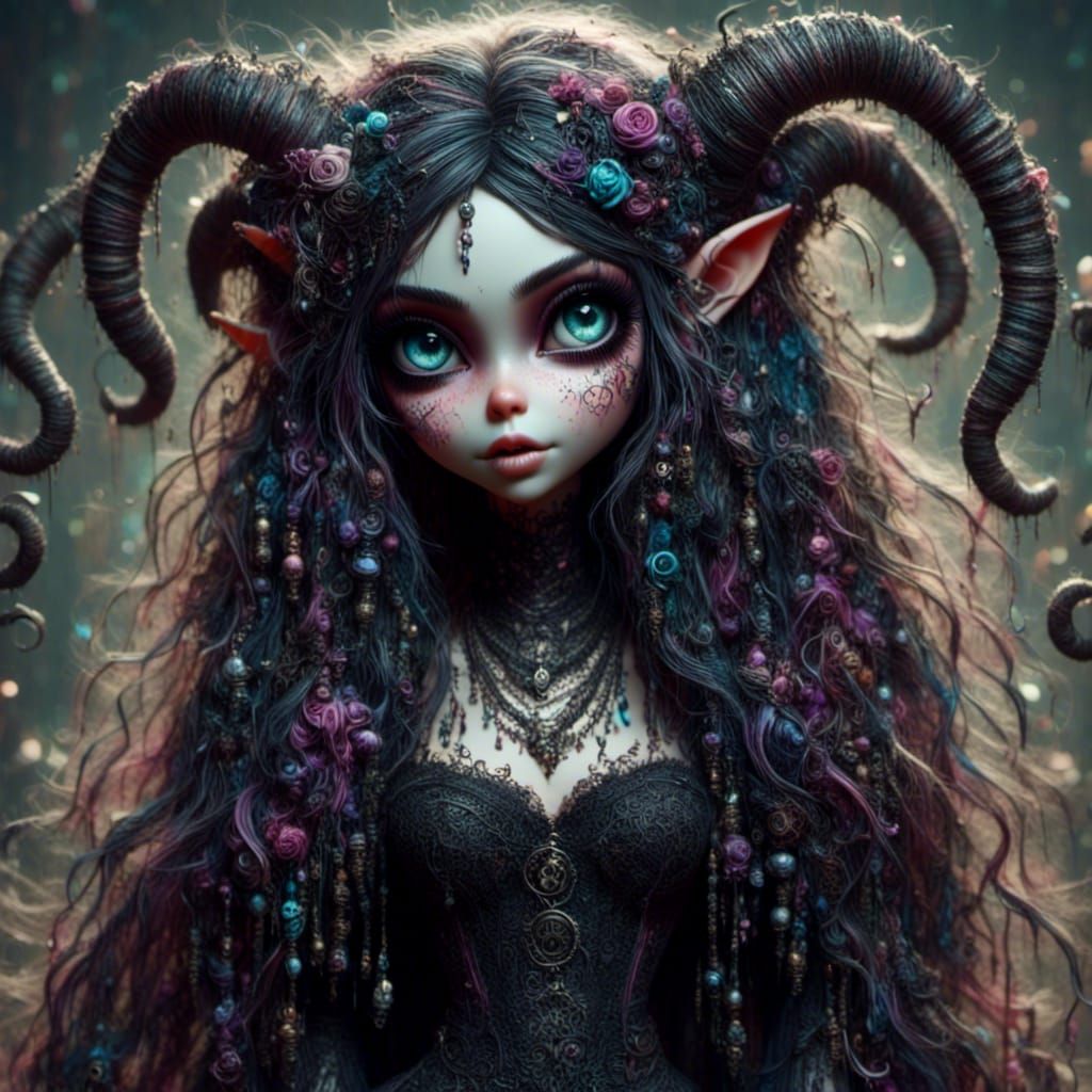 Dark Goth Monsters in a Magical Portrait