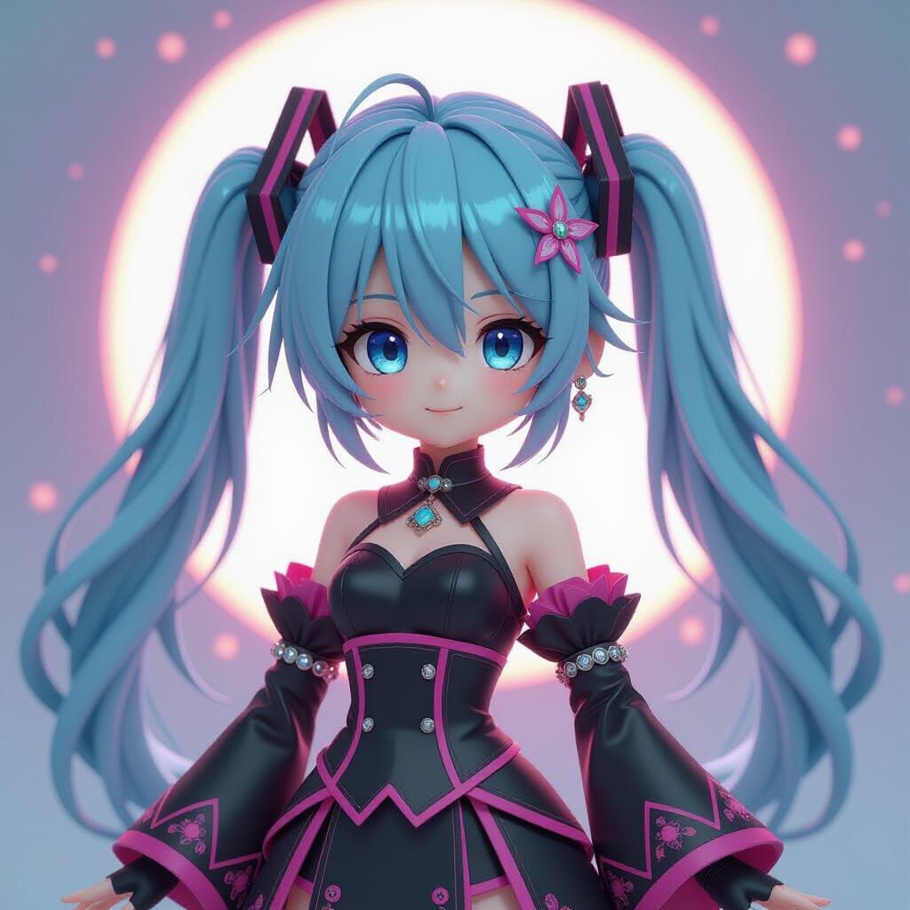Fairy Hatsune Miku in Final Fantasy Attire