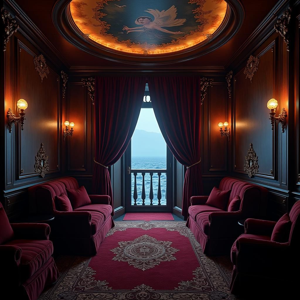 Ethereal Luxury Cruise Ship in Gothic Style