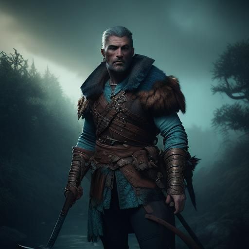 Barbarian in Mystical Forest: Fantasy Concept Art