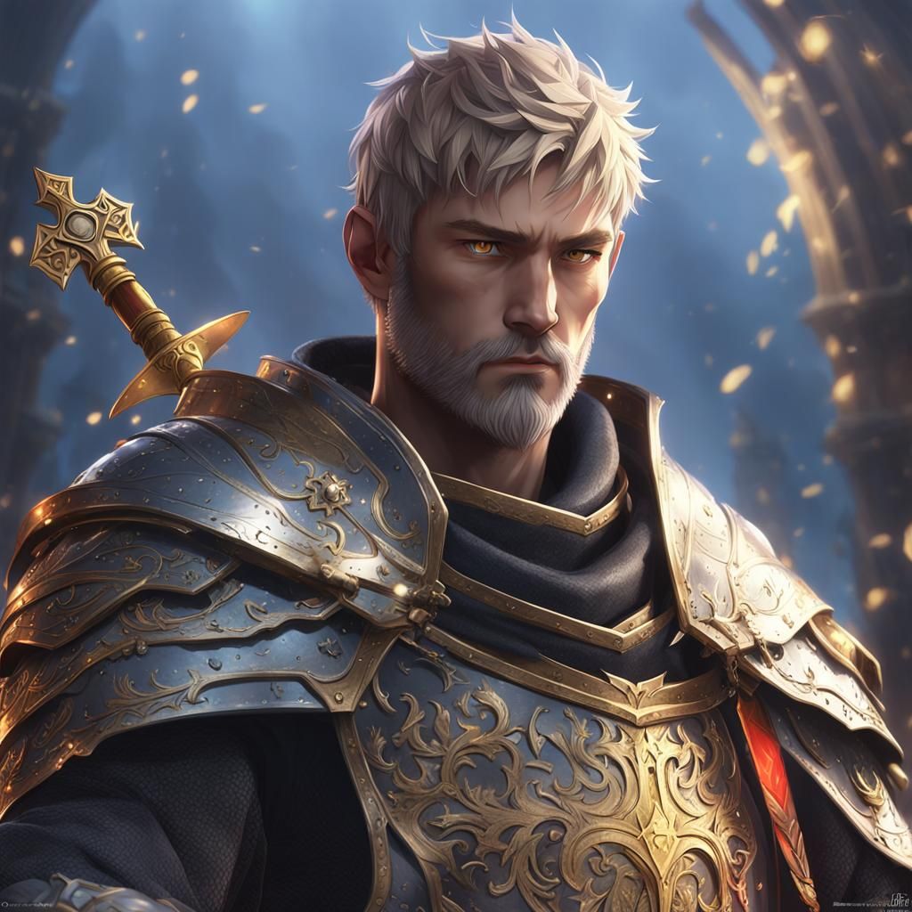 King Arthur in Detailed 3D Anime Art