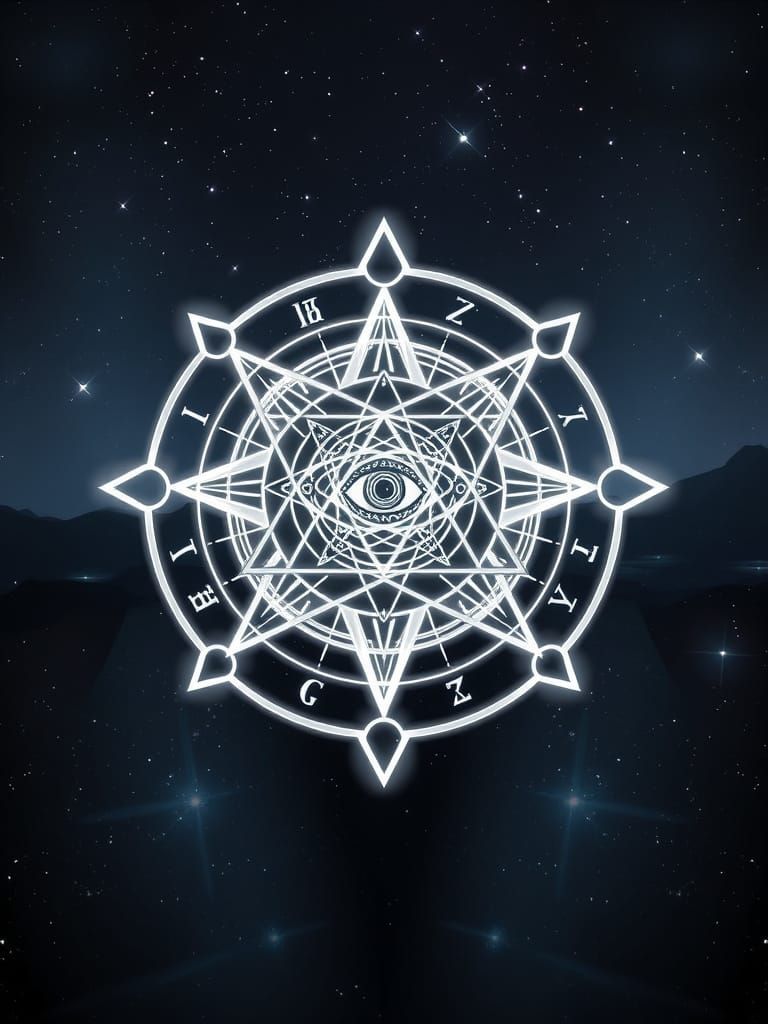 Mystical Sigil of Celestial Protection Shines Bright with Ra...