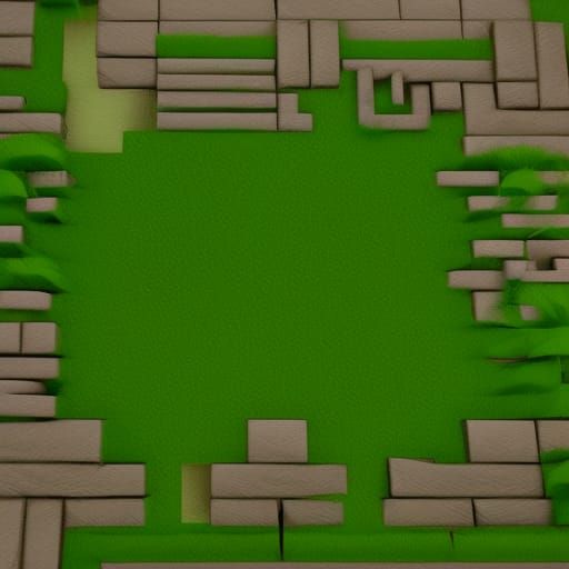 Detailed 3D Grass Block Rendering