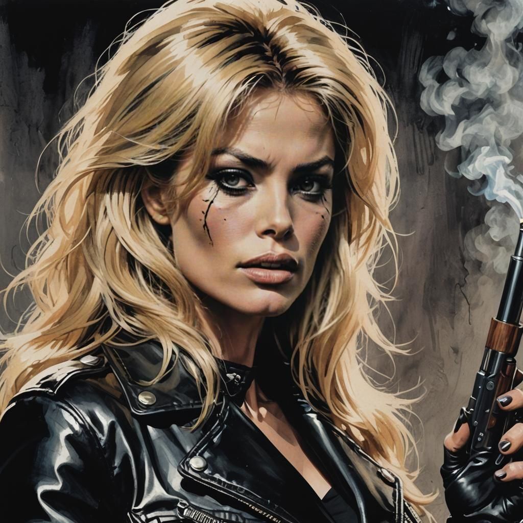 Brigitte Bardot as Barb Wire: Wanted Poster Art