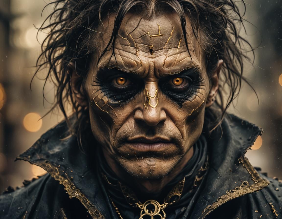 Creepy Gothic Portrait in Surreal Editorial Style