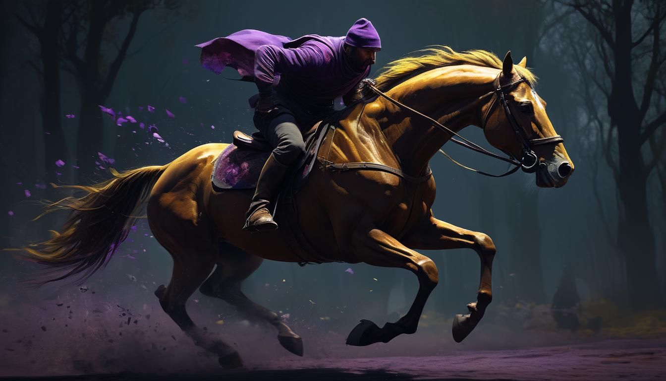 Horse Rider in Dark Fantasy Style