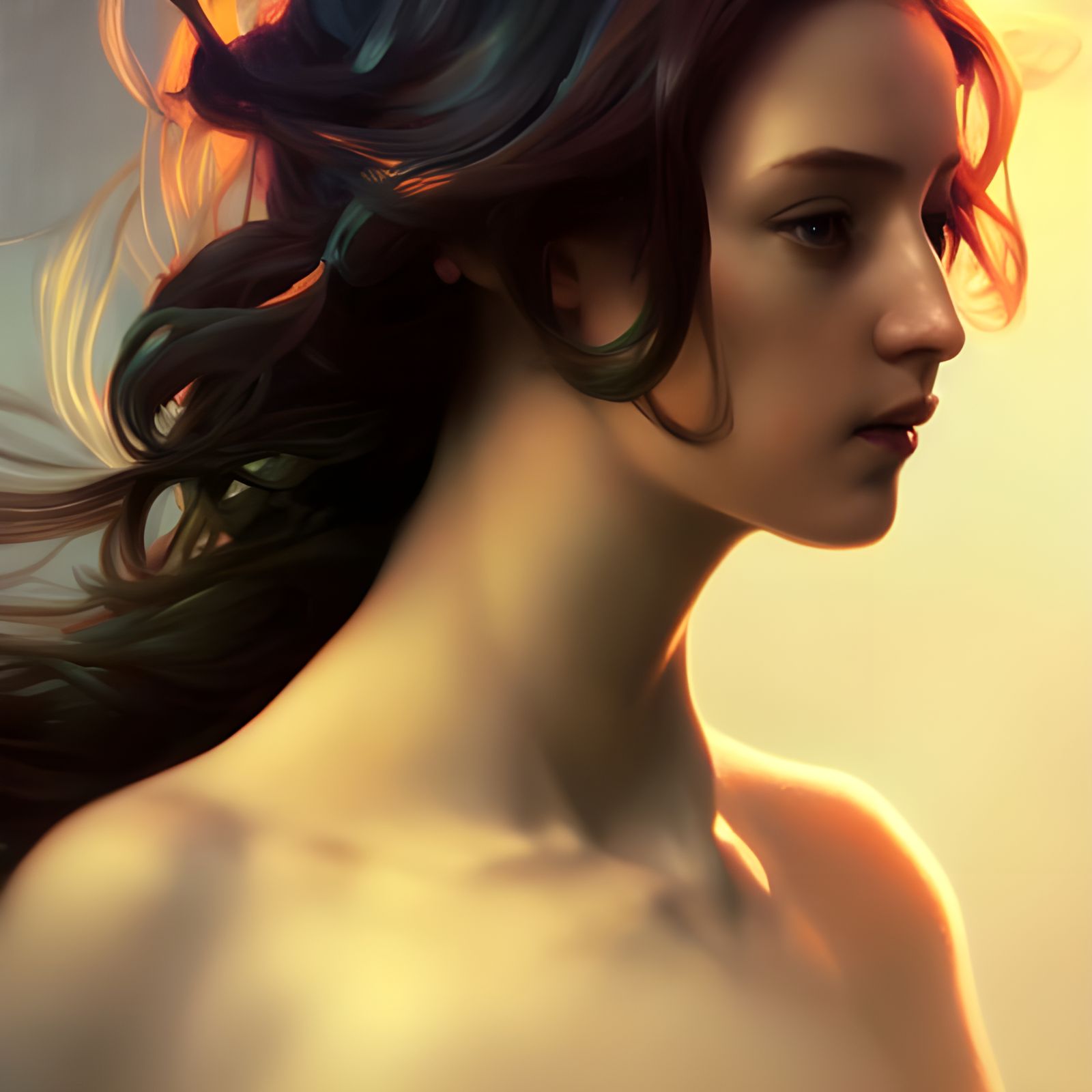 ABBA Portrait in Art Nouveau Style