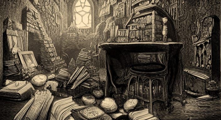 Elder Gods Revealed in Musty Library of Endless Tomes