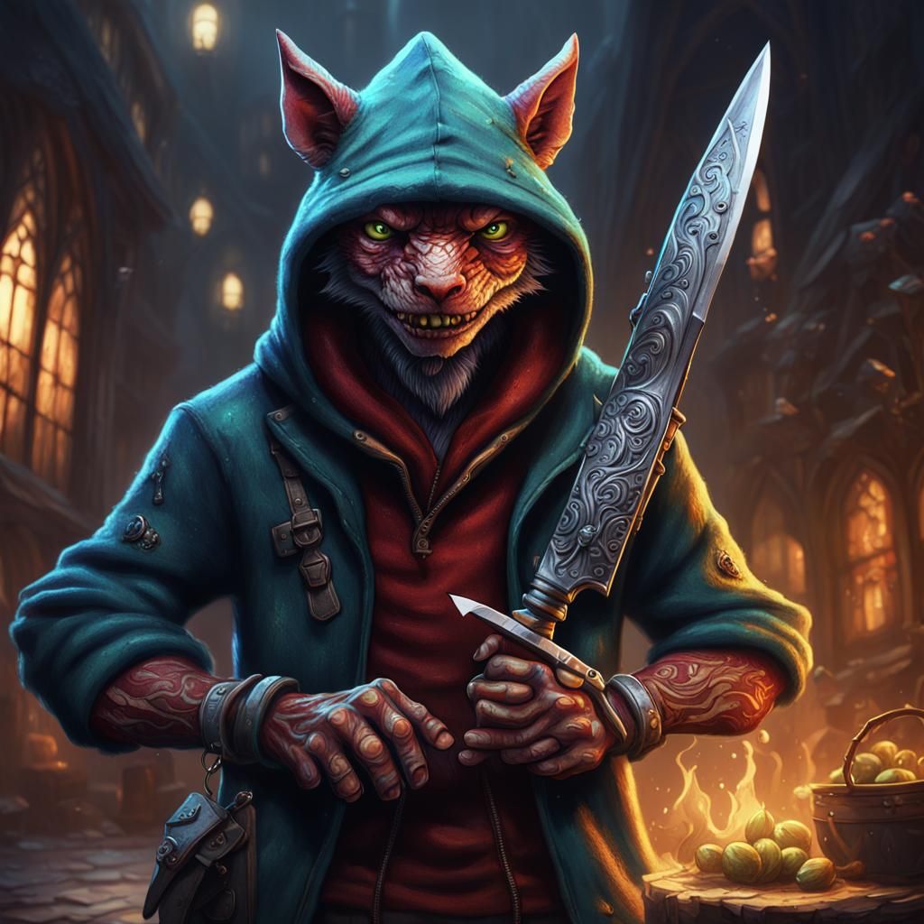 Kobold Pickpocket in Detailed Matte Painting