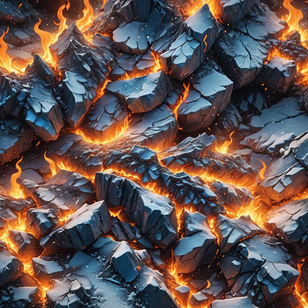 Fiery Name in Snow: A Hyperrealistic Digital Painting