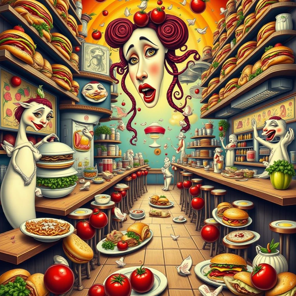 a fresh deli with original sandwiches by MAD magazine