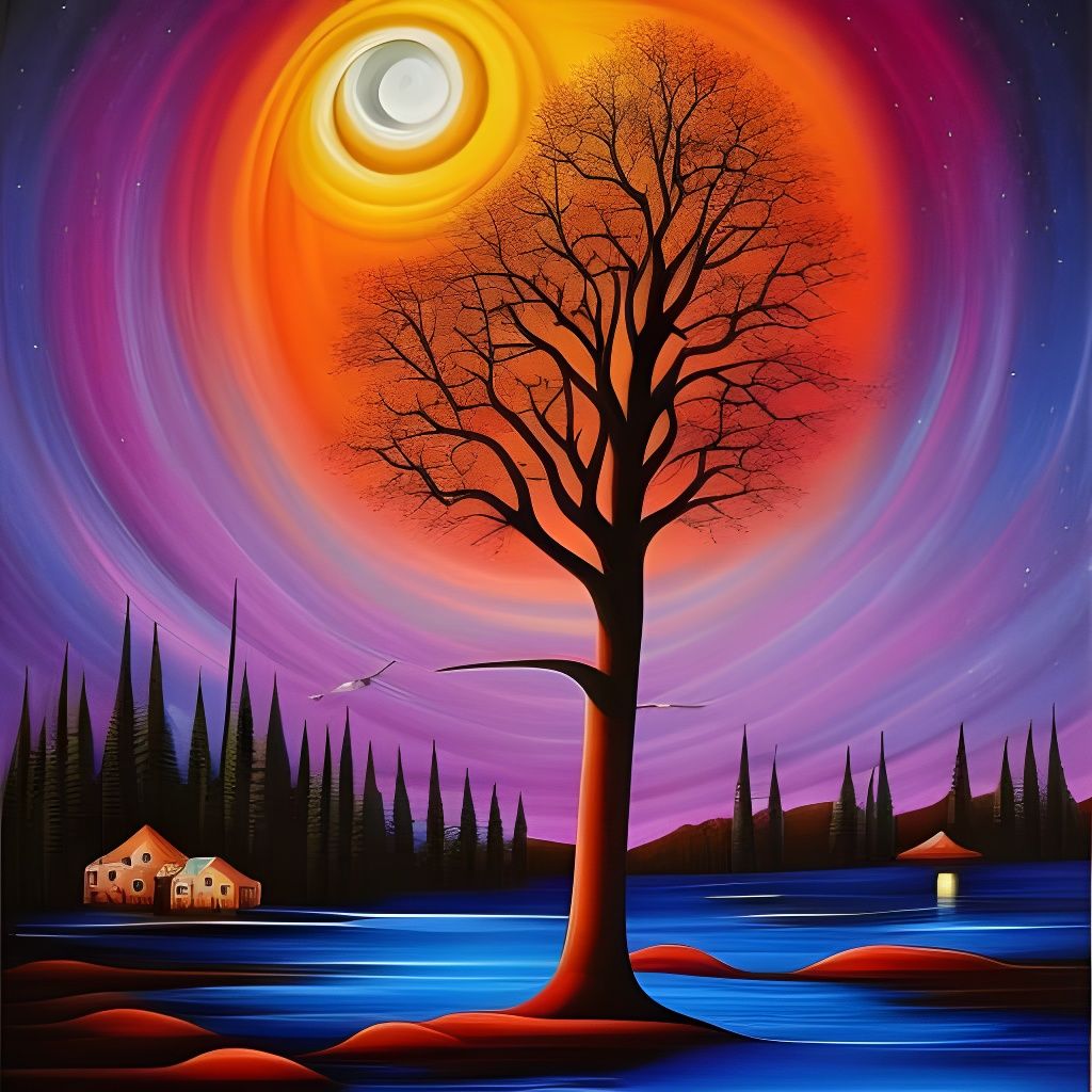 Colorful Abstract Swirls Art Painting