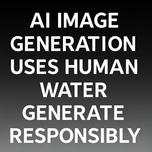 AI Image Generation: Responsible Water Use Messaging