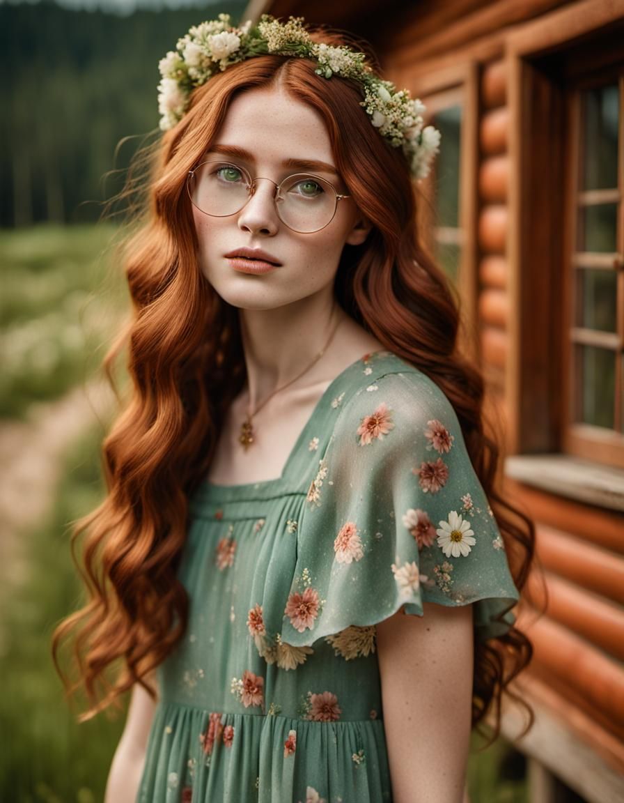 cottagecore woman