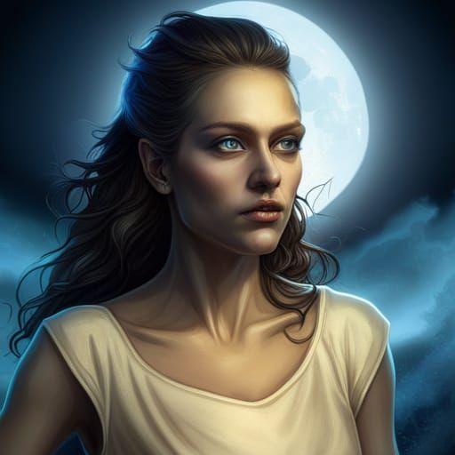 Grotesque Ghost Reaching for the Moon