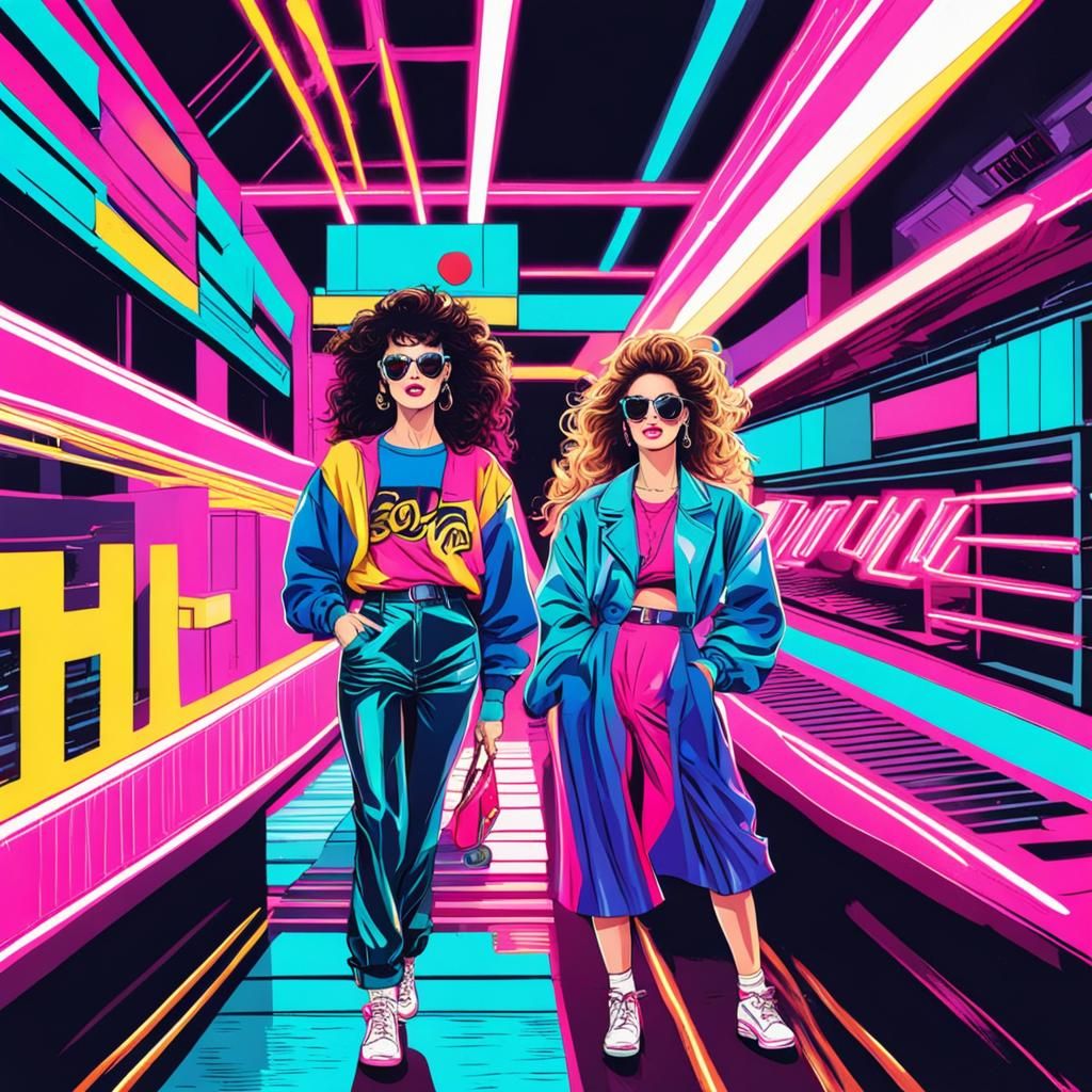Stylish 80s Fashion Portrait