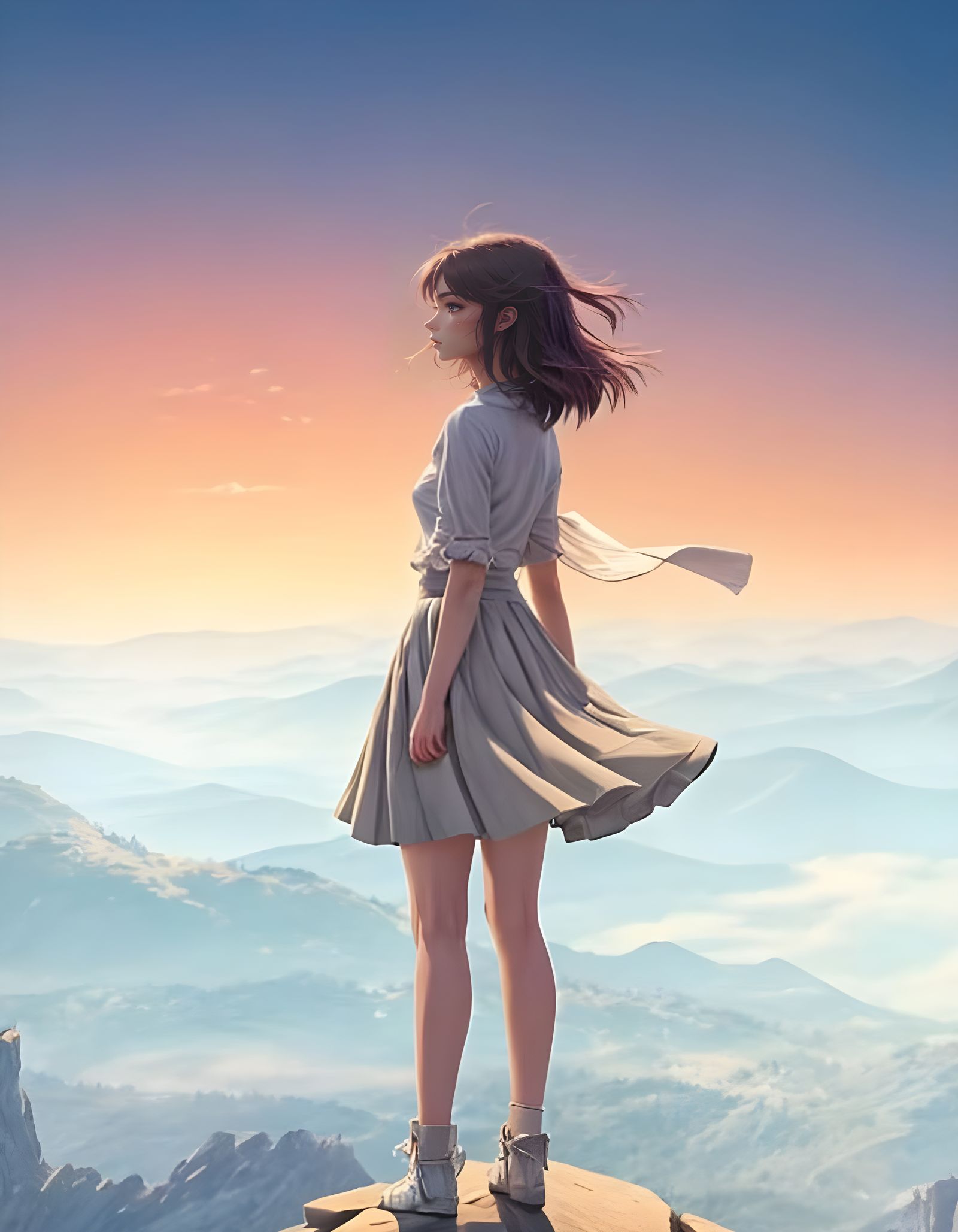 Ethereal Anime Goddess Conquers the Wilderness