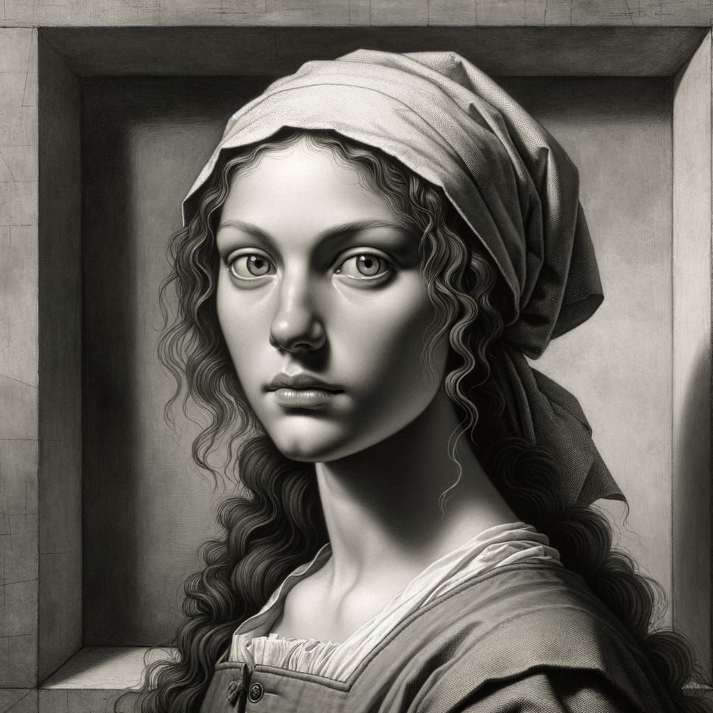 Baroque Painter Self-Portrait in Renaissance Style