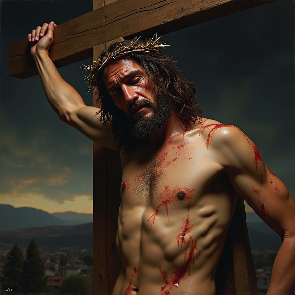Jesus on the Cross: Baroque-Style Depiction