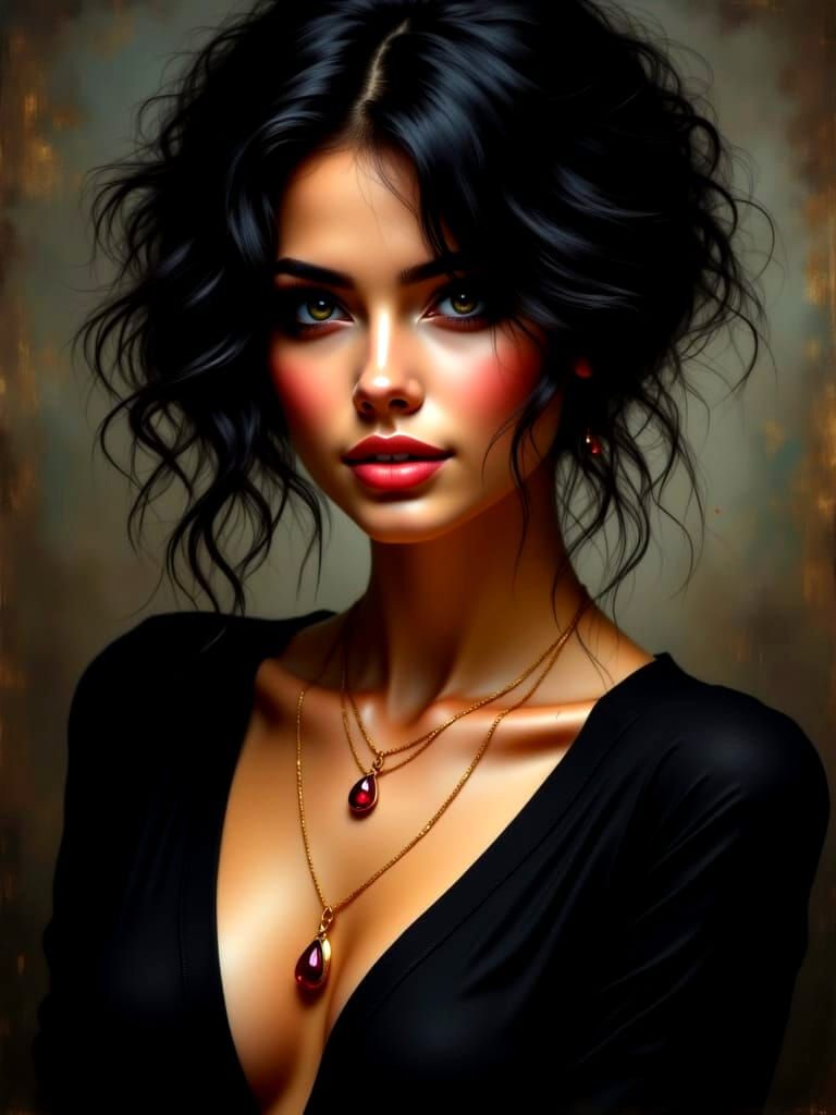 Ruby wearing her rubies.............II
