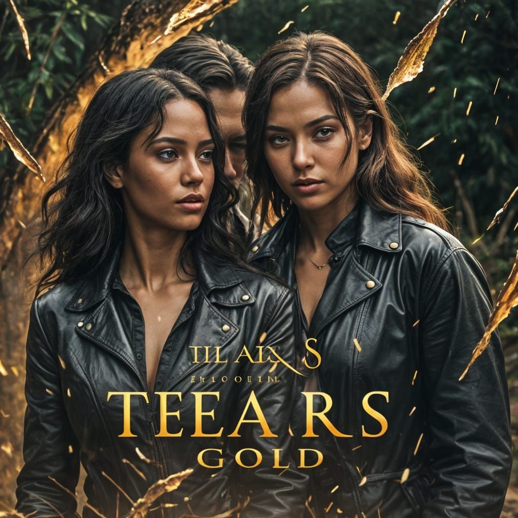 Dramatic Book Cover for Tears of Gold