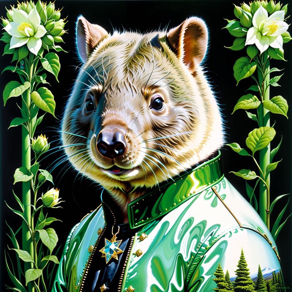 Hyperrealist Fantasy Portrait with Angel Tower