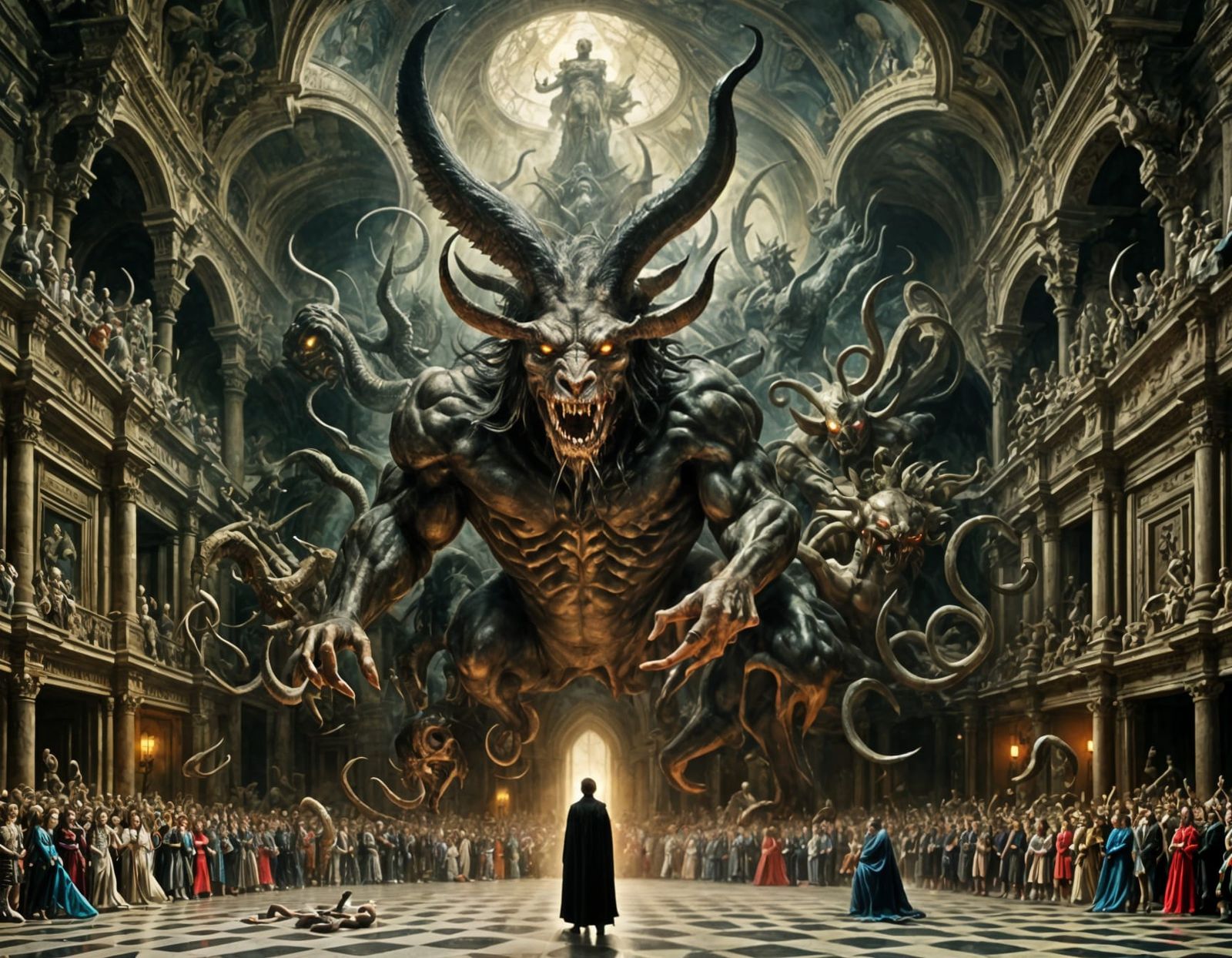 a false prophet facing a demon