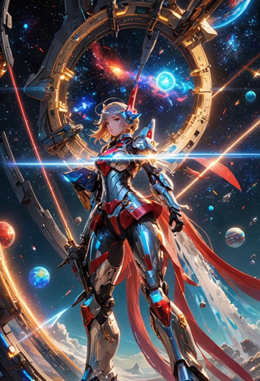 Nintendo Switch Girl in Space, Anime Concept Art