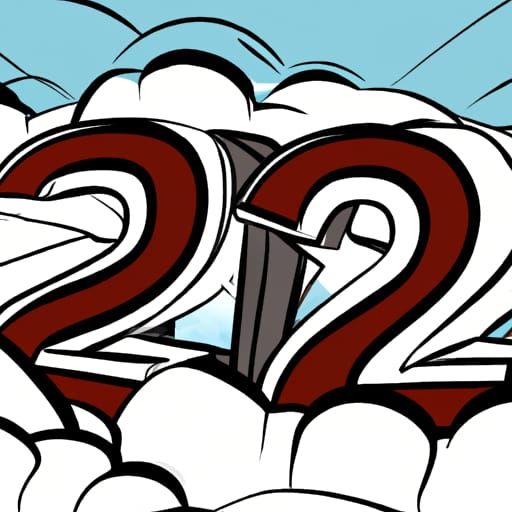 2024 Typography with Clouds in Comic Book Style