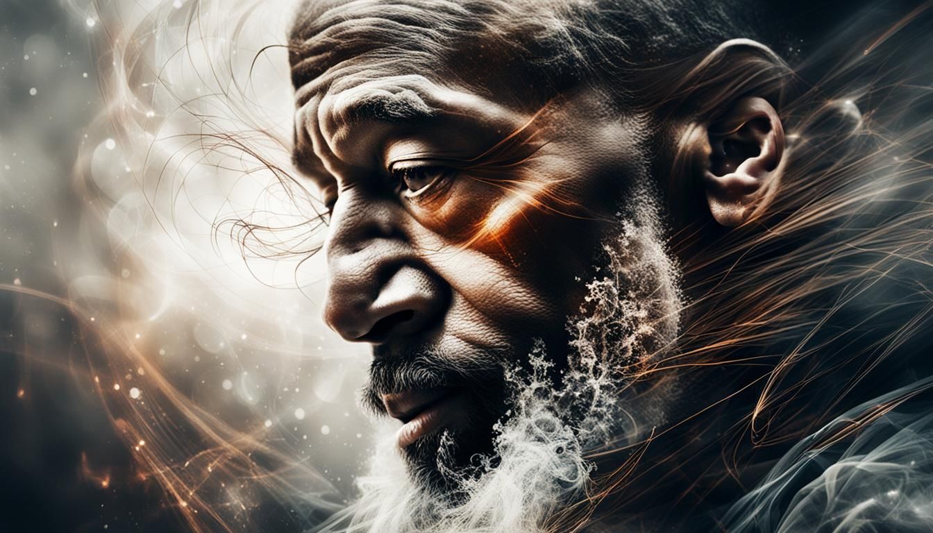 Spiritual Father Portrait with Fractal Mist