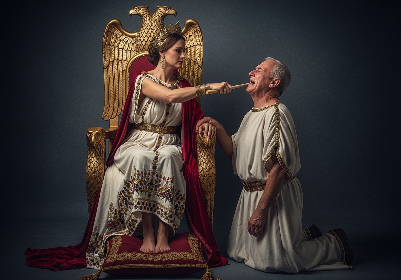 Roman Empress Dominance: A Dramatic Photographic Scene
