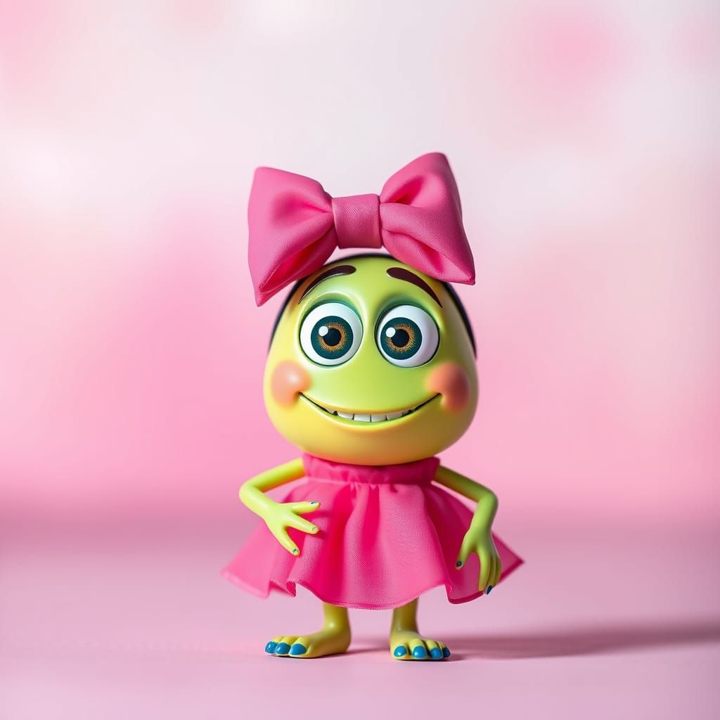 Playful Mike Wazowski in Pastel Portrait