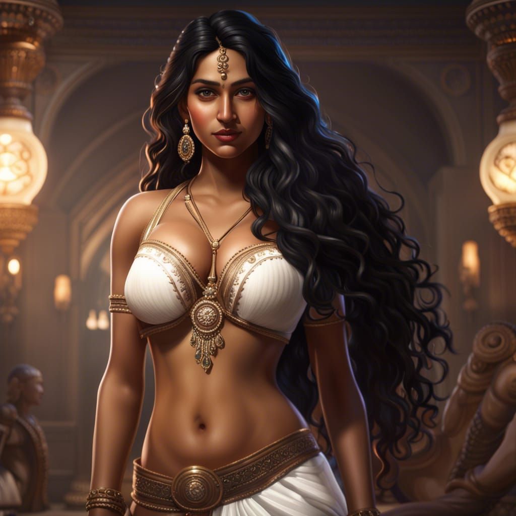 Hyperrealistic Photo of Woman on Beach in 8K