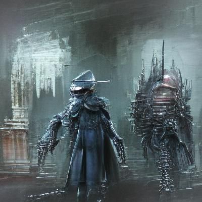 Robocop as Bloodborne Concept Art