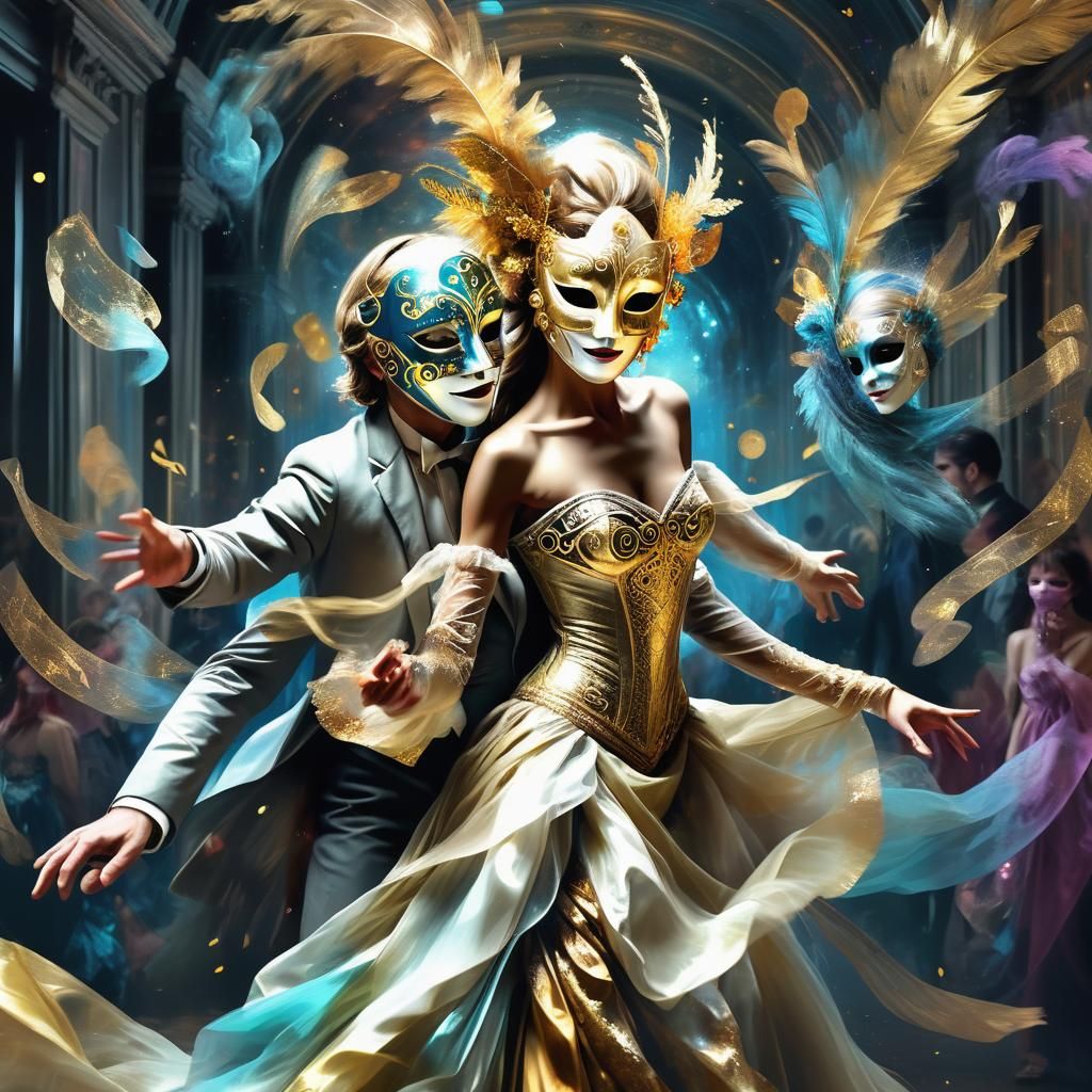 Enchanting Masquerade Ball in Ethereal Fantasy Style