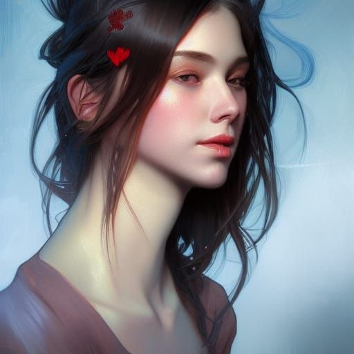Valentine's Day Portrait in Artgerm Style