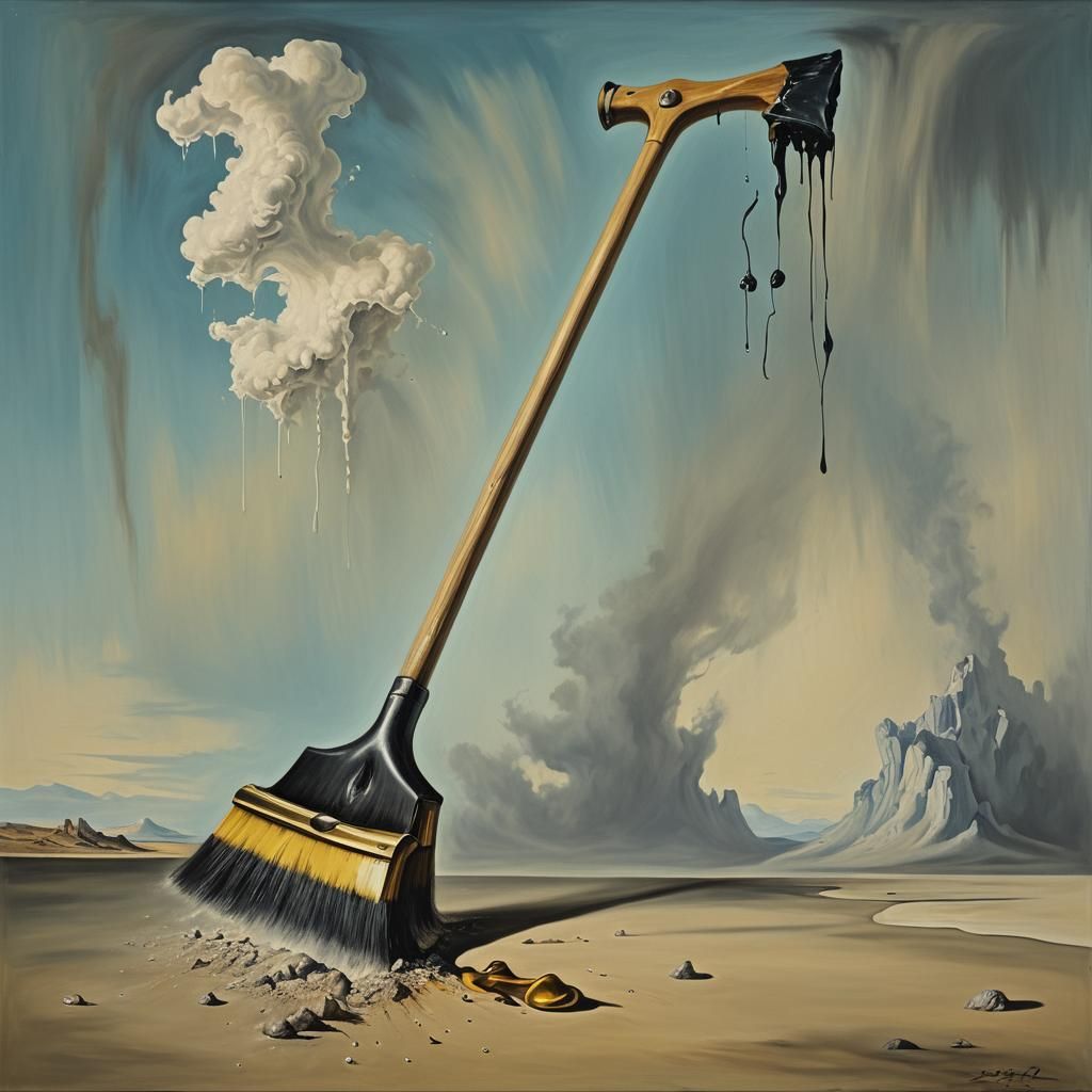Surreal Broom Axe Hybrid in Dali Style
