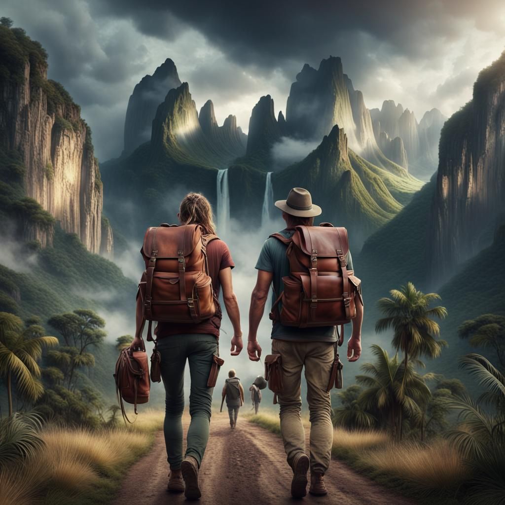 Backpackers Return Home: Cinematic Digital Painting
