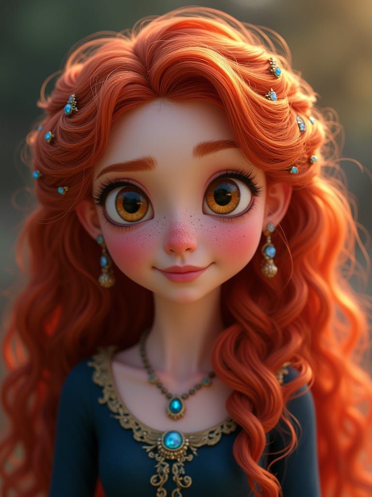 Surreal Portrait of a Young Princess in Digital Art