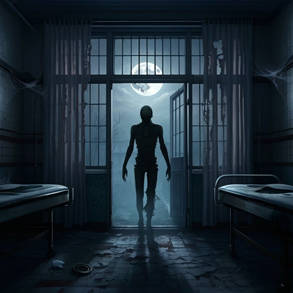 Haunting Figure Emerges from Abandoned Asylum