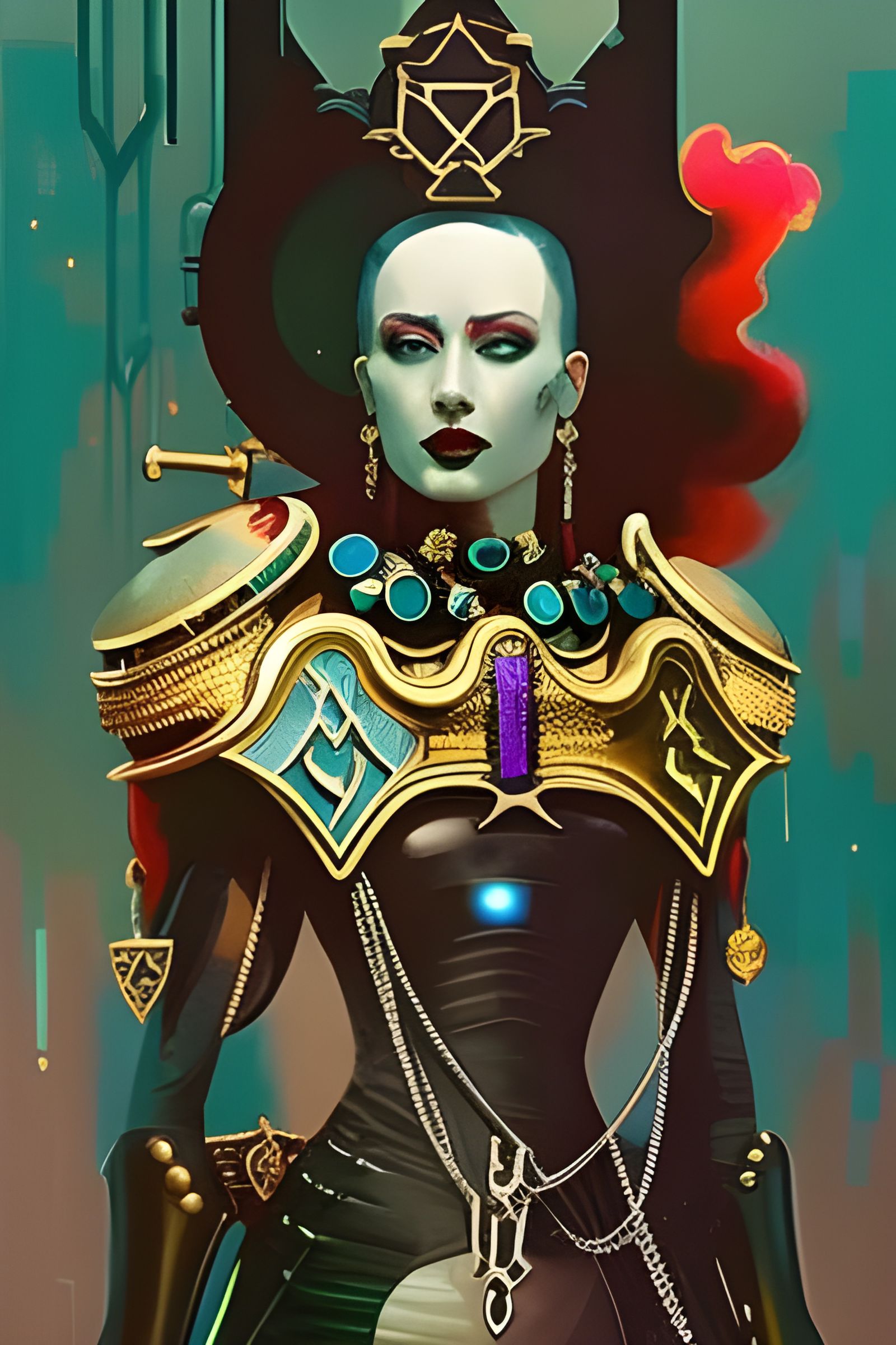 card series: Serious Queen of spades