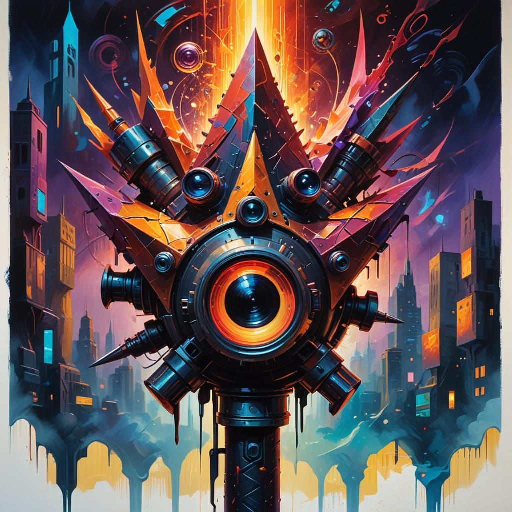 Spike Hammer, Cybernetic Vampire in Futuristic City