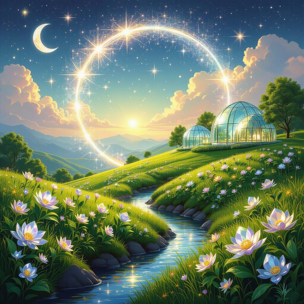 A Ring of Light Over Quiet Hills