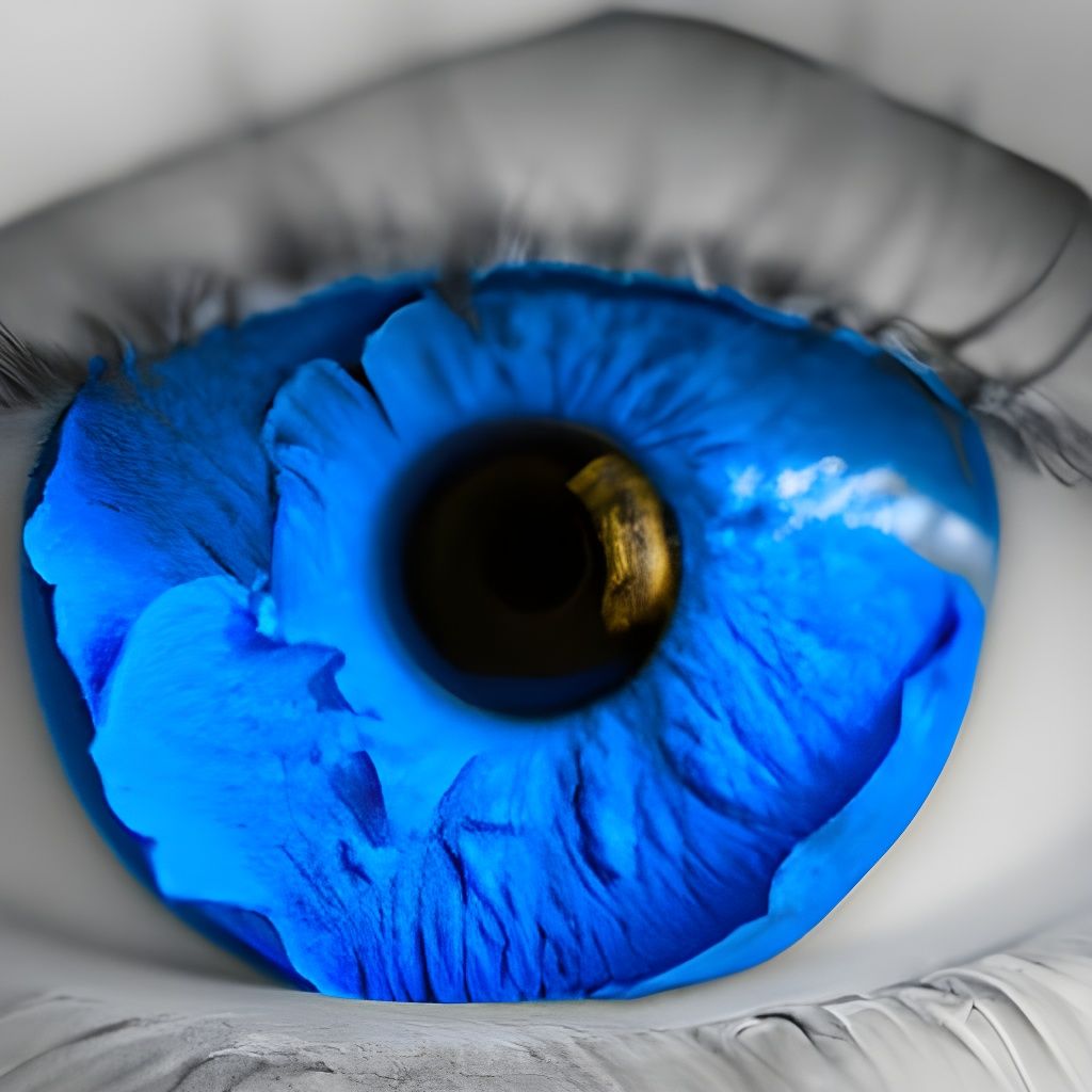 Blue Rose Eye: A Macro Photography Close-Up