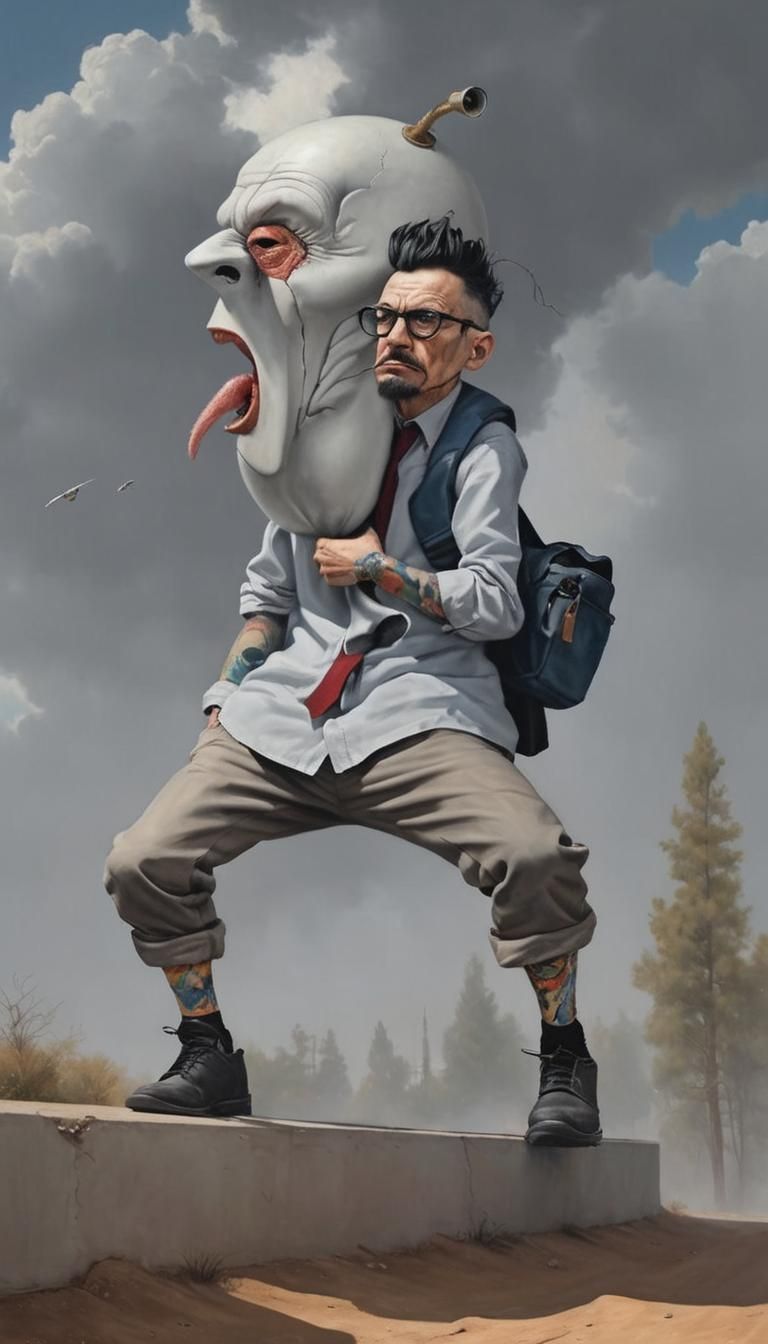 Filmic Alter Ego in Hyperrealistic Style