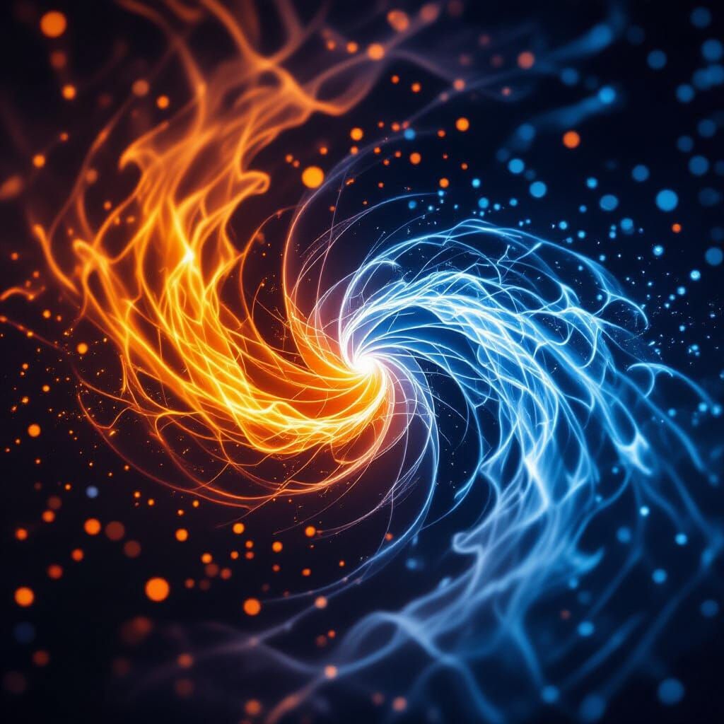Dramatic Fire and Ice Spiral: Professional Photography
